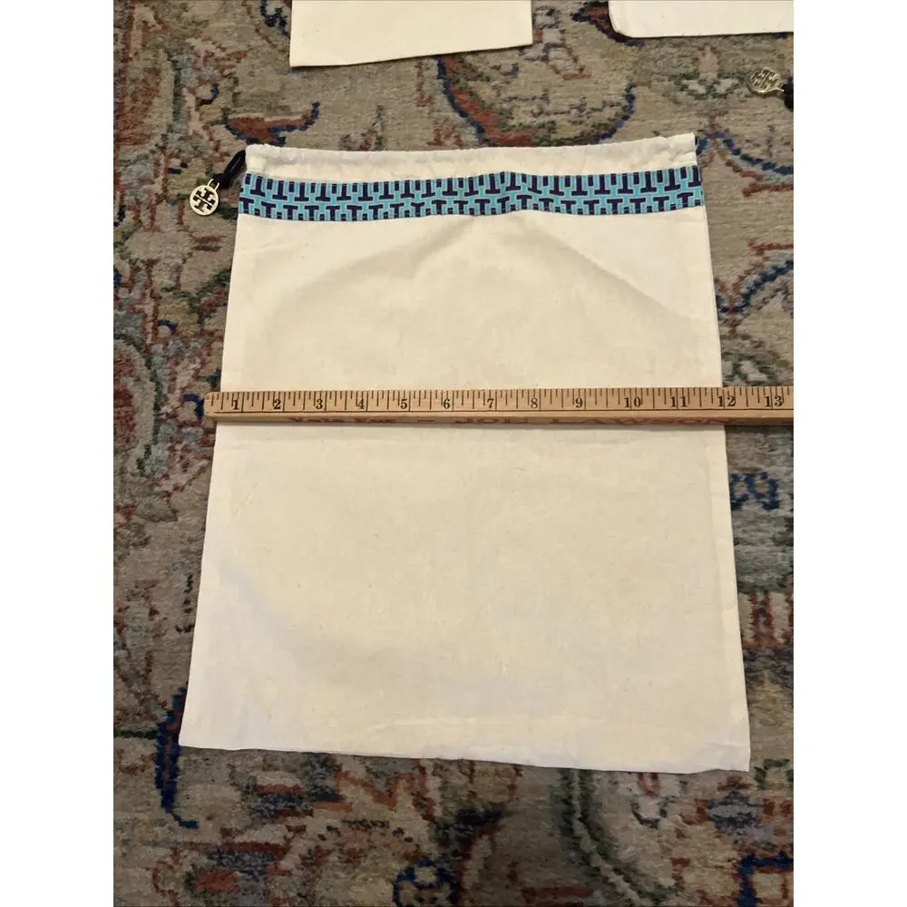 Tory Burch Cloth Dust Bags Lot of 5 Small Large Shoes Accessories Read
